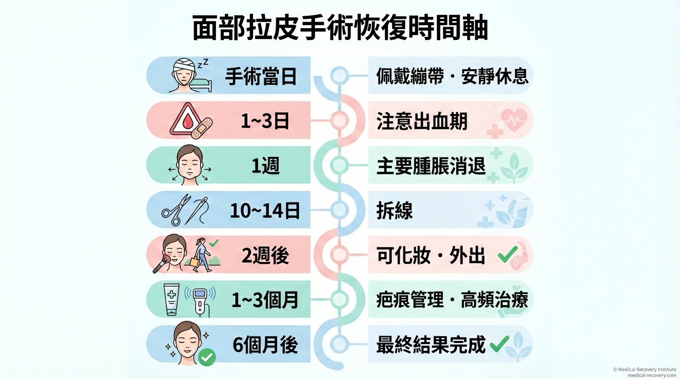 拉皮手術恢復時間軸
