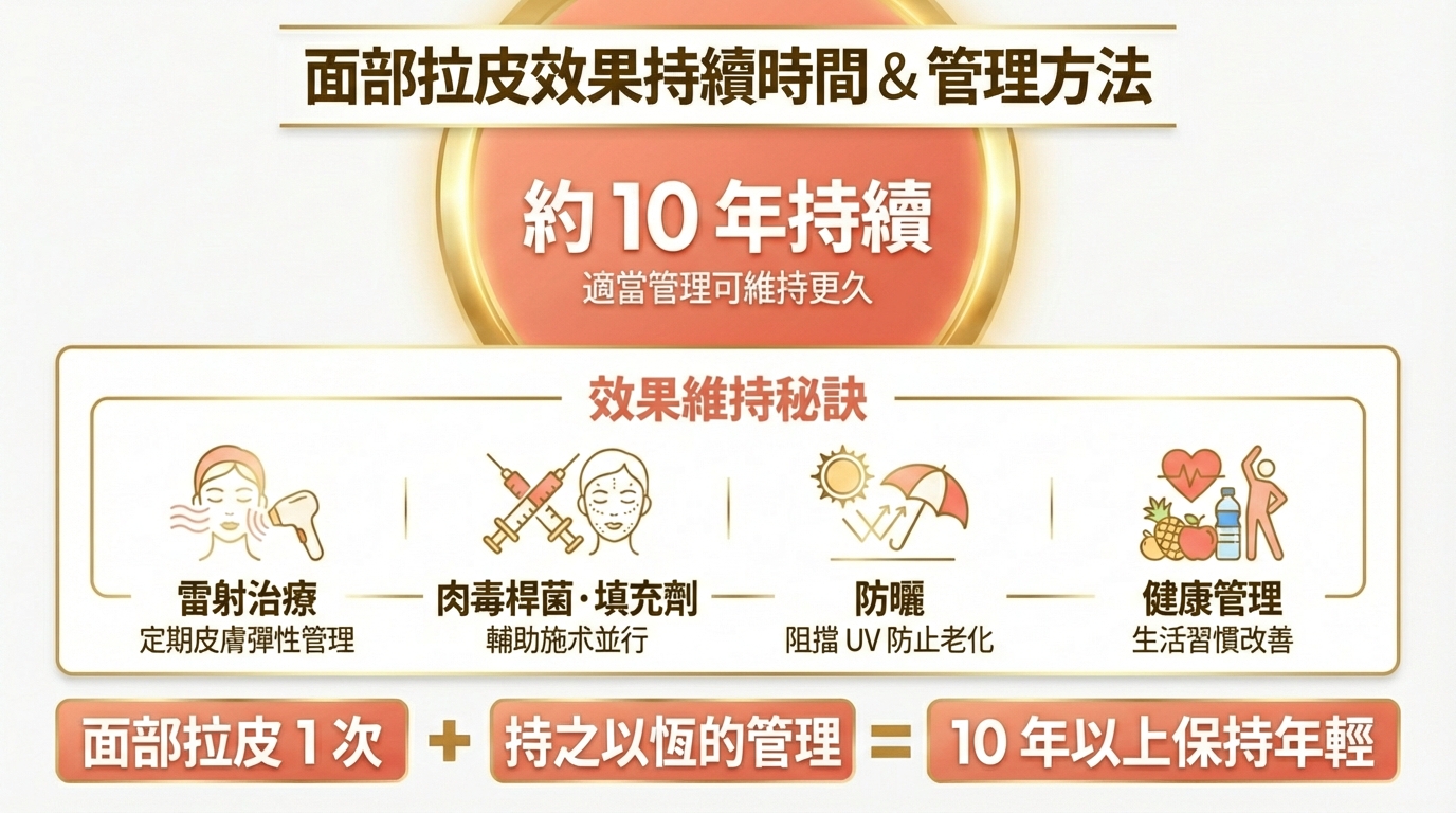 拉皮手術效果持續期間及管理